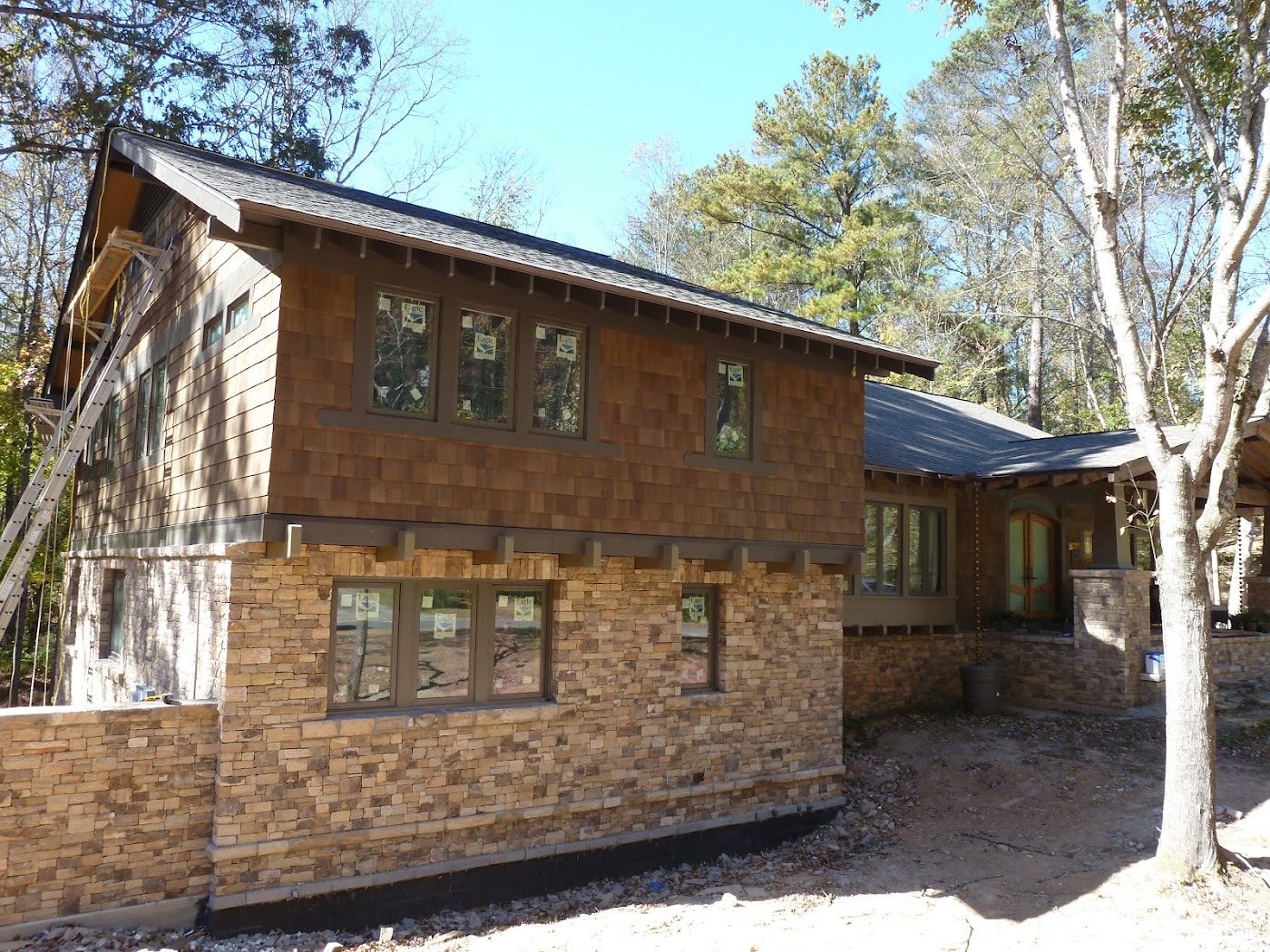 Brick and siding addition