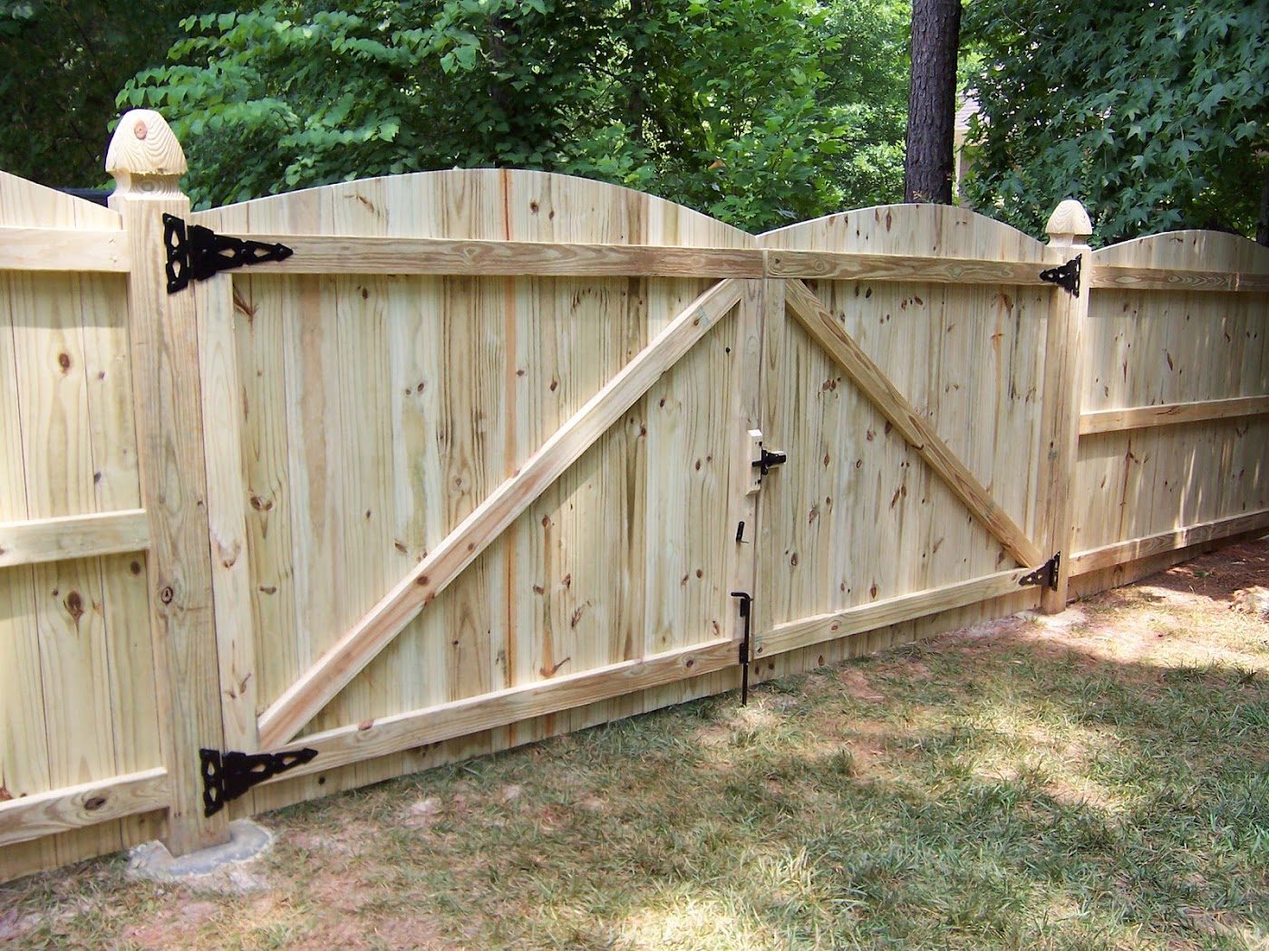 Custom wood fence gate